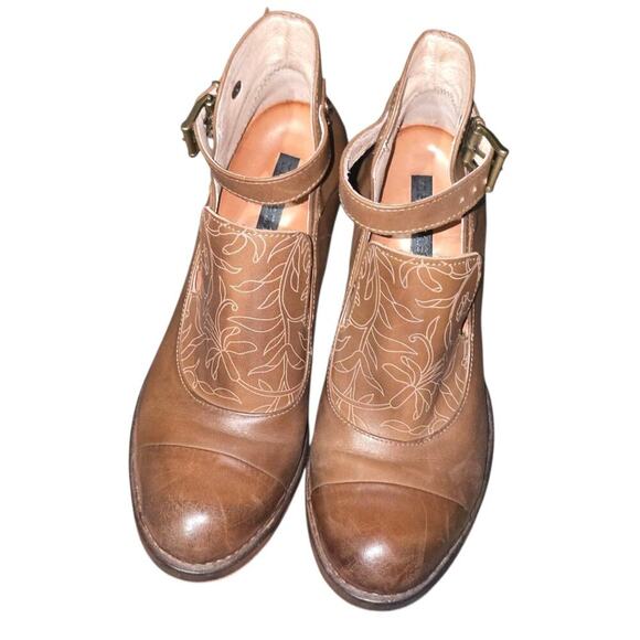 Neosens Anthropologie Women Leather Brown Size 36 Ankle Boot - Picture 2 of 7